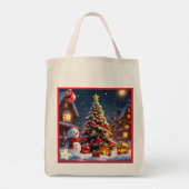 Tote Bag "Nuits de Noël scintillantes" (Dos)