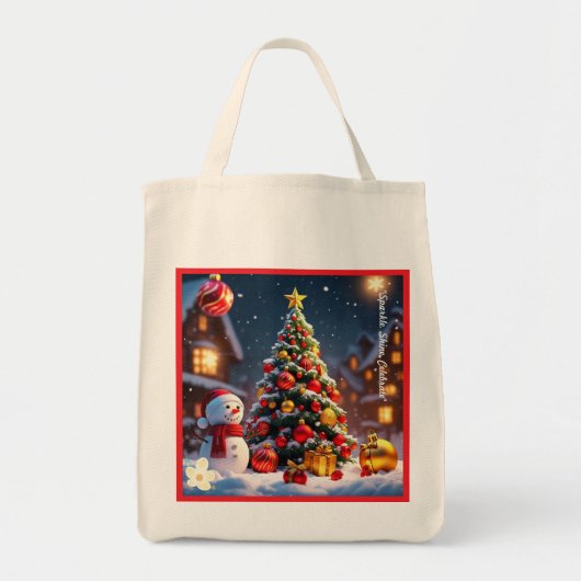 Tote Bag "Nuits de Noël scintillantes" (Devant)