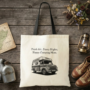 Tote Bag Nuits étoilées de plein air Maman camping heureux