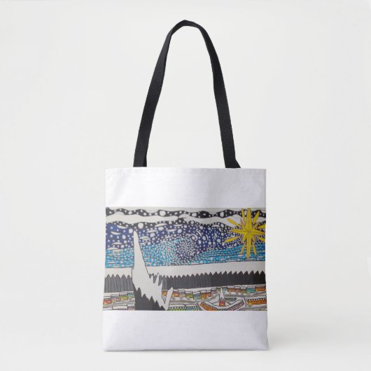 Tote Bag Nuits fourre-tout de Milou (Devant)