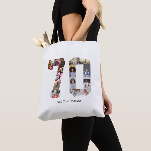 Tote Bag Numéro 70 - Collage photo (De près)