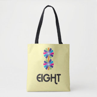 Tote Bag Numéro 8 design coloré, élégant et audacieux