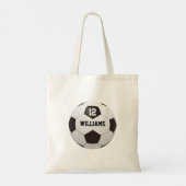 Tote Bag Numéro de nom personnalisé Soccer Ball (Dos)