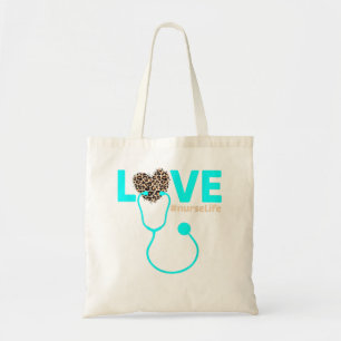 Tote Bag Nurse Life RN LPN CNA Healthcare Leopard Nurse Wee