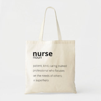Tote Bag Nurse Noun Proud Hero Job Nursing Quote
