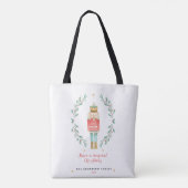 Tote Bag Nutcracker aquarelle botanique joli Noël (Dos)