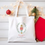 Tote Bag Nutcracker aquarelle botanique joli Noël<br><div class="desc">Nutcracker aquarelle botanique mignon sac de Noël festif</div>