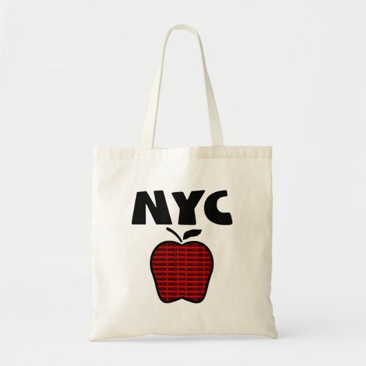 Tote Bag NYC - Grand Apple avec chacune des 5 villes (Devant)