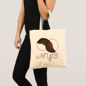 Tote Bag NYC New York City Cookie noir et blanc Fourre-tout (Devant (produit))