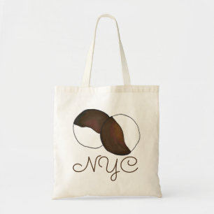 Tote Bag NYC New York City Cookie noir et blanc Fourre-tout