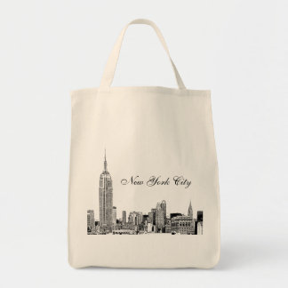 Tote Bag NYC Skyline Etched 01