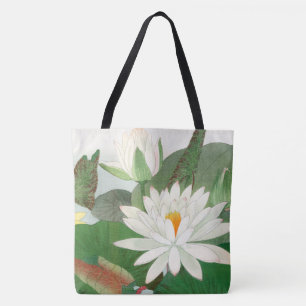 Tote Bag Nymphaea lotus, gravure sur bois japonaise, 1917