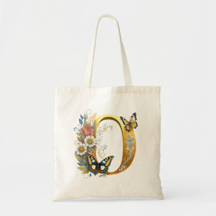 Tote Bag O élégant lettre florale bohème