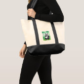 Tote Bag O.O. Happy Panda Bag B&W (Devant (produit))