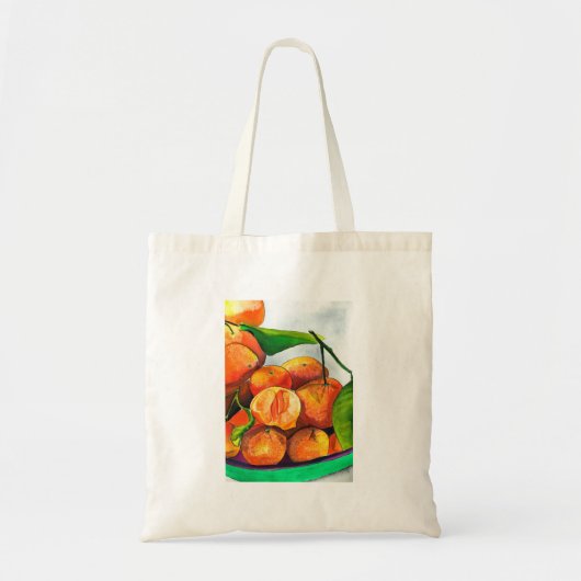 Tote Bag Oaquarelle mandarine (Devant)