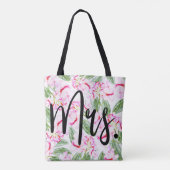 Tote Bag Oasis botanique tropicale rose MRS. (Dos)