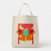 Tote Bag Oasis de glace de palme d'été étoile (Dos)