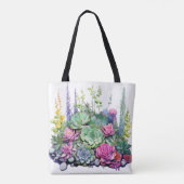 Tote Bag Oasis de jardin succulent (Dos)