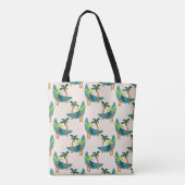 Tote Bag Oasis de palmier moderne du milieu du siècle Monog (Dos)