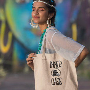Tote Bag Oasis Intérieur Yoga Méditation Spirituel Boho