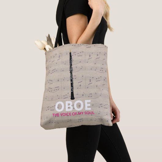 Tote Bag oboe citation oboist Music Notes (De près)
