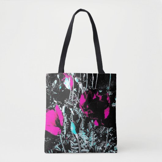 Tote Bag Obscurité fourre-tout de pavots (Devant)