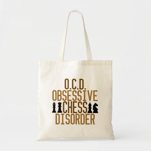 Tote Bag Obsédée par les échecs (Devant)