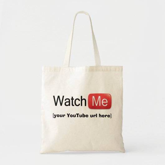 Tote Bag Observez-moi sur YouTube (de base) (Devant)