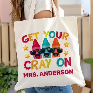 Tote Bag Obtenez Votre Cray Sur Funky Personalized Teacher