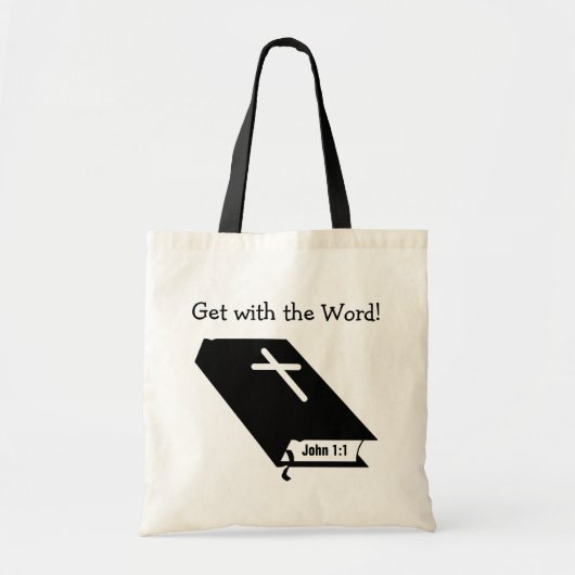 Tote Bag Obtenir avec le mot (Devant)