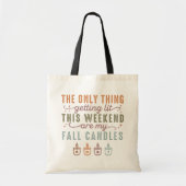 Tote Bag Obtenir mes bougies automnales (Devant)