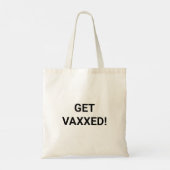 Tote Bag Obtenir Vaxxxe noir texte personnalisé minimaliste (Dos)