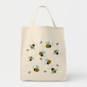 Tote Bag Occupé Buzzing Bumble Bees Reusable Carry All (Devant)