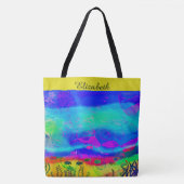 Tote Bag Océan abstrait personnalisé (Devant)