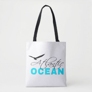 Tote Bag Océan Atlantique Blanc personnalisable