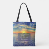 Tote Bag Océan avec Psaumes Bible Verse (Dos)