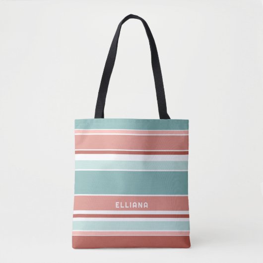 Tote Bag Ocean Beach Été Couleurs Art Stripe (Devant)