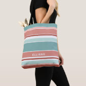 Tote Bag Ocean Beach Été Couleurs Art Stripe (De près)