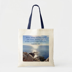 Tote Bag Océan Bible Verse Lever et briller