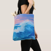 Tote Bag Océan bleu au coucher du soleil (De près)