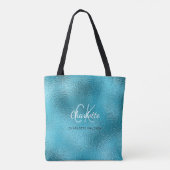 Tote Bag Océan bleu turquoise nom de mer été (Dos)