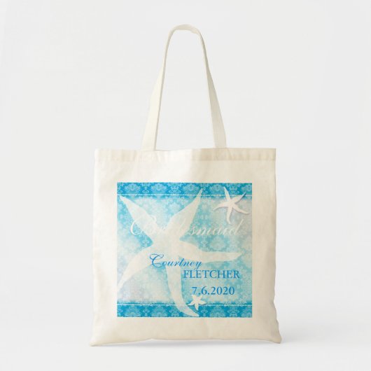 Tote Bag Ocean Blue Starfish Été Bridesmaitres Cadeau (Devant)