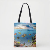 Tote Bag Océan Corail Reef Poisson tropical (Devant)
