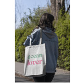 Tote Bag Océan Lover mignon Mint feminine Vert et rose