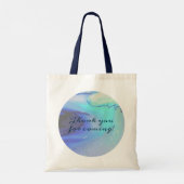 Tote Bag Océan moderne Eau Bleu Plage Abstraite Mariage (Dos)