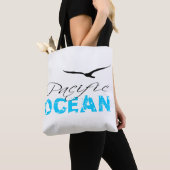 Tote Bag Océan Pacifique Blanc personnalisable (De près)