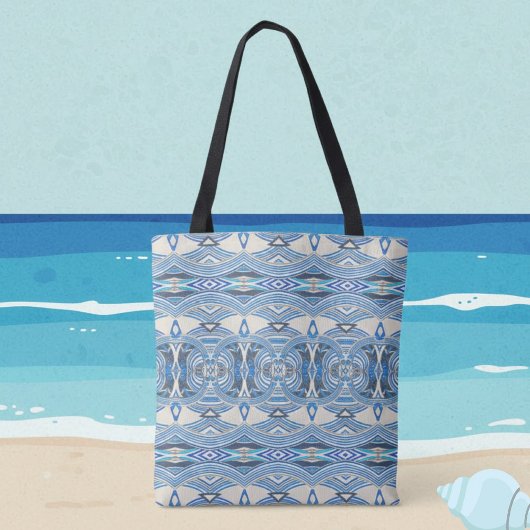 Tote Bag Ocean Tides Abstraite Tribal Fourre-tout