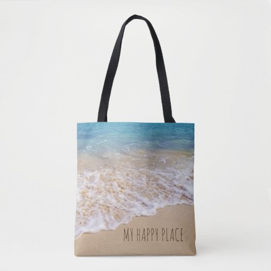 Tote Bag océan tropical turquoise avec surf (Devant)