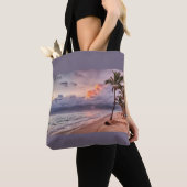 Tote Bag Ocean Waves Sandy Beach Sunset (De près)