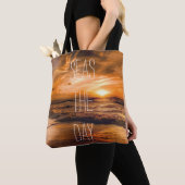 Tote Bag Ocean Waves Sunrise Seas the Day Citation (De près)